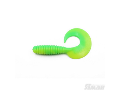 Твистер YAMAN Spiral, р.6 inch, цвет # 30 - Lime Chartreuse (уп. 4 шт.)