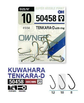 Крючок OWNER 50458-10 Tenkara Down w/eye brown №10 10шт