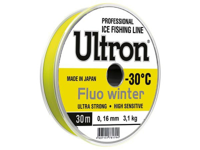 Леска ULTRON Fluo Winter 0,16мм 3.1кг 30м флуоресцентная