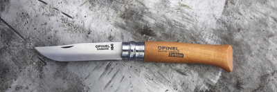 Нож Opinel №8, углеродистая сталь, бук, блистер