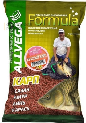 Прикормка "ALLVEGA" Formula Carp Red красный карп (тутти-фрутти) 900 гр.