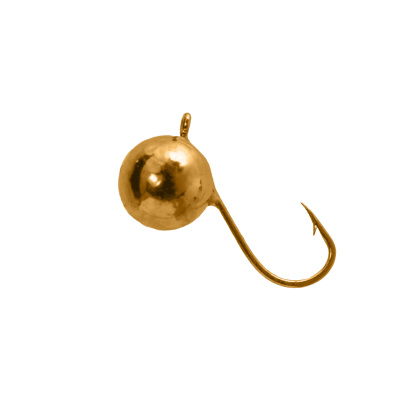 Мормышка вольфрам "LumiCom" Дробинка с ушком Ф5.5 золото