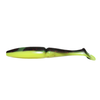 Виброхвост YAMAN PRO Mamura, р.5 inch, цвет #32 - Black Red Flake/Chartreuse (уп. 4 шт.)