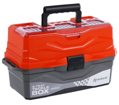 Ящик рыболовный "NISUS" Tackle Box трехполочный оранж. (N-TB-3-O)