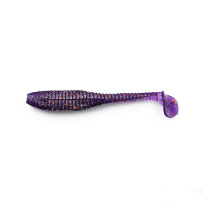 Виброхвост YAMAN Flatter Shad, р.4 inch, цвет #08 - Violet (уп. 5 шт.)