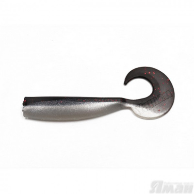 Твистер YAMAN Lazy Tail Shad, р.9 inch цвет #34 - Black Red Flake/Pearl (уп. 2 шт.)