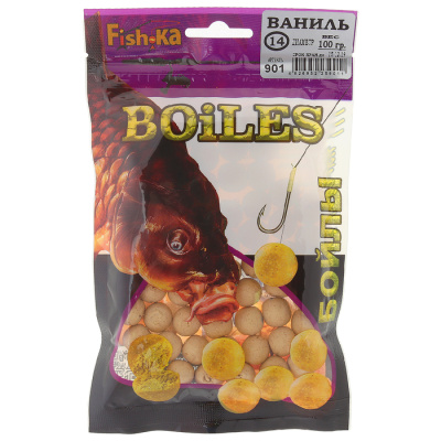 Бойлы "Fish.ka" ваниль 18мм 100 гр.