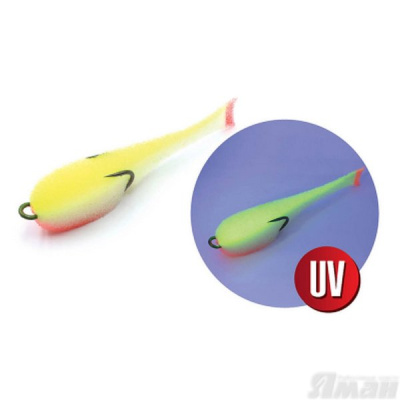Поролоновая рыбка YAMAN на двойнике, р. 125 мм, цвет 16 UV (1 шт.)