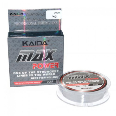 Леска "KAIDA" PRO Max Power прозрачная 30 м 0,10 мм
