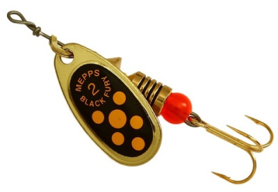 Блесна "MEPPS" Comet Black Fury №2 Jaune/Yellow G 4.5 гр.