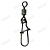 Вертлюг с застеж. Namazu ROLLING RIBBED SWIVEL WITH NICE SNAP, цв. BN, р. 12, 8 кг (10 шт.)