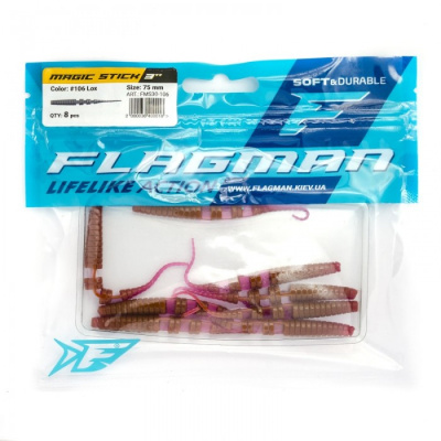 Приманка силик. "FLAGMAN" Слаг Magic Stick 3" Lox 7.5см 8шт FMS30-106