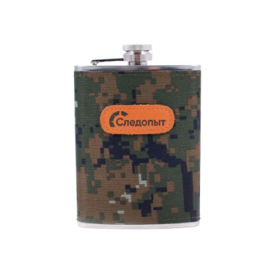 Фляжка "СЛЕДОПЫТ" в оплетке из oxford camo pixel 240 мл