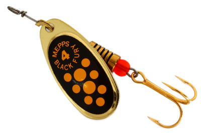 Блесна "MEPPS" Comet Black Fury №4 OR G 8 гр.