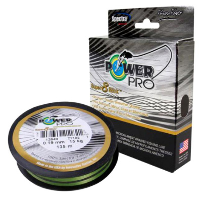 Леска плетеная Power Pro Super8Slick 135м зеленая 0,19/13кг