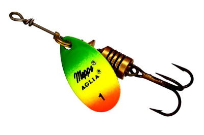 Блесна "MEPPS" Aglia Fluo №1 Tiger 3,5 гр.