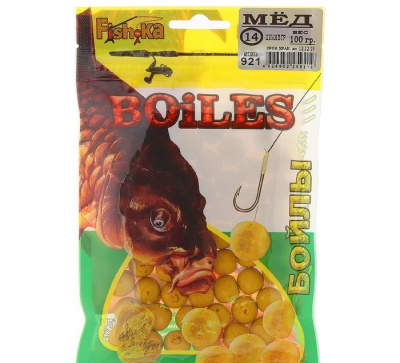 Бойлы "Fish.ka" мёд 14мм 100 гр.