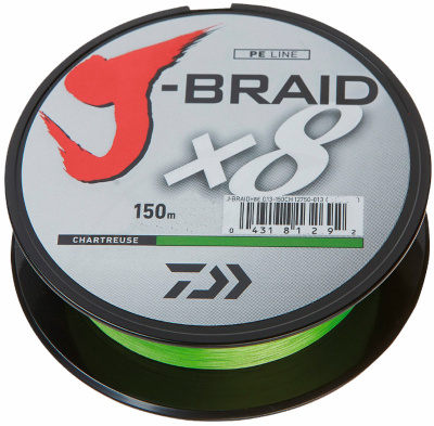 Леска плет. "DAIWA" J-Braid X8 chartreuse 0.28 150м